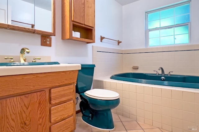 15866 Wright Dr, Guerneville, CA 95446 - full bath featuring toilet, vanity, tile patterned flooring, and a bath
