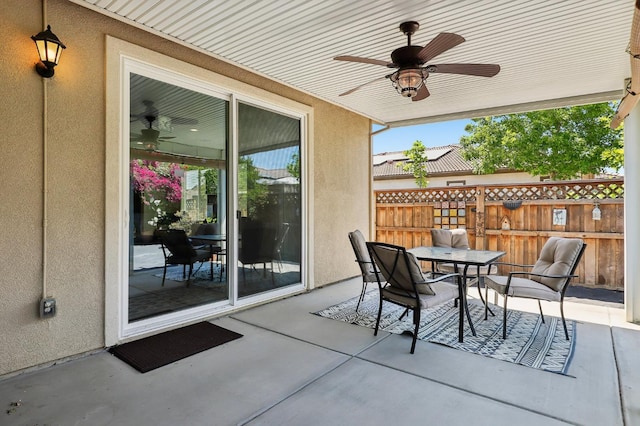 2032 Hunt St, Woodland, CA 95776 - view of patio / terrace featuring ceiling fan and outdoor dining space