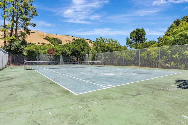 3 Aries Ln, Novato, CA 94947 - view of tennis court with a mountain view