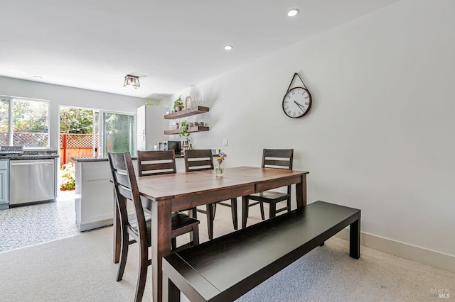 3 Aries Ln, Novato, CA 94947 - dining space featuring recessed lighting and baseboards