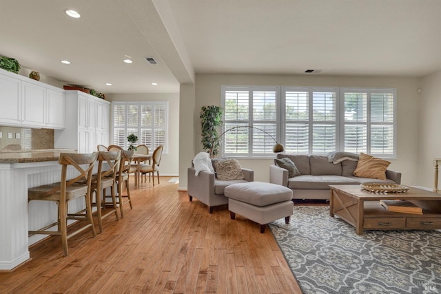116 Birmingham Ct, Discovery Bay, CA 94505 - living room featuring light wood-style flooring and recessed lighting