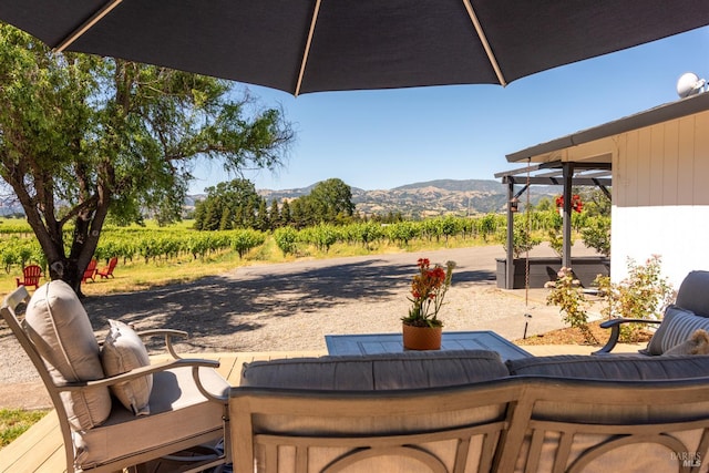 725 Lytton Station Rd, Healdsburg, CA 95448 - view of patio with a mountain view