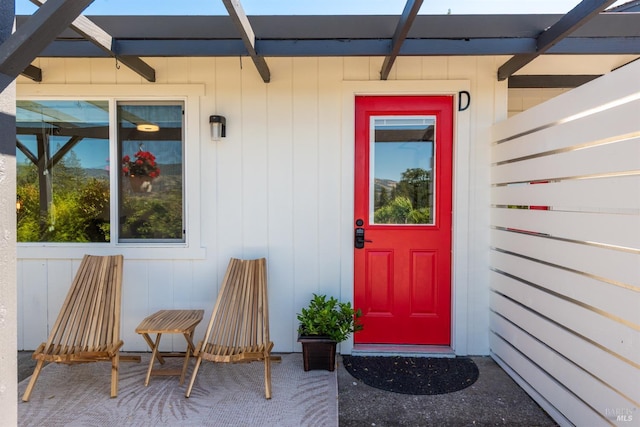 725 Lytton Station Rd, Healdsburg, CA 95448 - view of exterior entry with a patio area