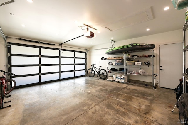 20 Almenar Dr, Greenbrae, CA 94904 - garage featuring a garage door opener and recessed lighting