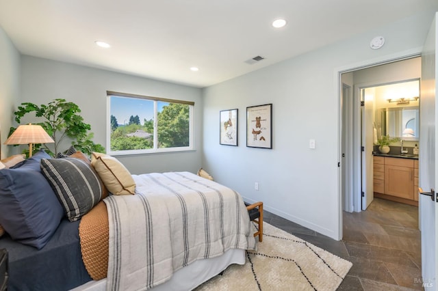 1721 Northstar Dr, Petaluma, CA 94954 - bedroom featuring recessed lighting, baseboards, and a sink