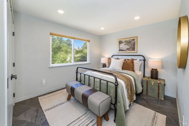 1721 Northstar Dr, Petaluma, CA 94954 - bedroom with baseboards, recessed lighting, and stone tile floors