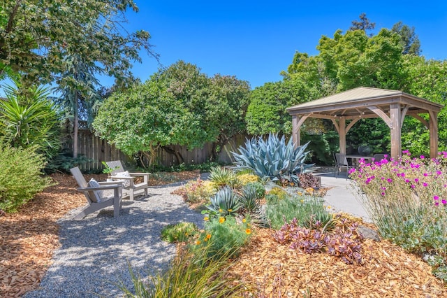 1721 Northstar Dr, Petaluma, CA 94954 - view of yard with a gazebo and a patio area