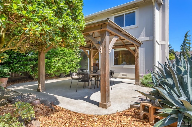 1721 Northstar Dr, Petaluma, CA 94954 - view of patio / terrace with a gazebo