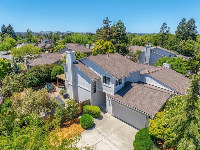 1721 Northstar Dr, Petaluma, CA 94954 - aerial view of property and surrounding area