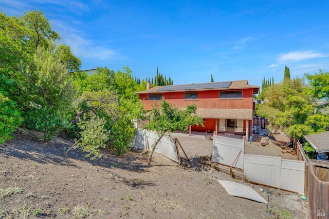 4009 Rimrock Dr, Antioch, CA 94509 - rear view of property featuring solar panels