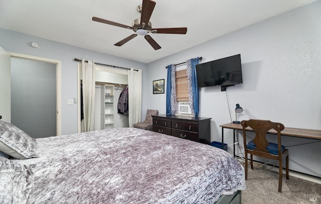 46 N 4th St, Rio Vista, CA 94571 - carpeted bedroom with a closet and a ceiling fan