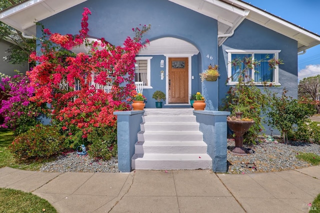 46 N 4th St, Rio Vista, CA 94571 - view of front of property featuring stucco siding and covered porch