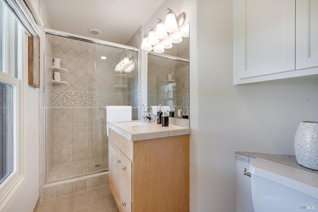 466 Pratt Ave, Saint Helena, CA 94574 - bathroom with vanity, toilet, and a stall shower