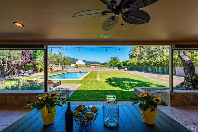 466 Pratt Ave, Saint Helena, CA 94574 - view of patio featuring a ceiling fan