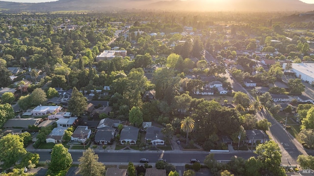 439 4th St E, Sonoma, CA 95476 - aerial overview of property's location with nearby suburban area