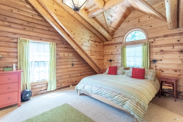 9547 Grassland Ct, Shingletown, CA 96088 - carpeted bedroom with wood ceiling and wood walls