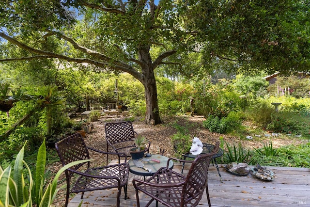 7 Linsdale Ln, Point Reyes Station, CA 94956 - view of patio / terrace with a wooden deck