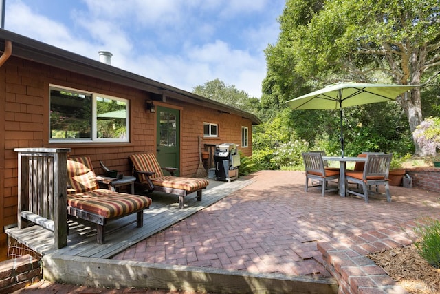 168 Vision Rd, Inverness, CA 94937 - view of patio with area for grilling and outdoor dining area