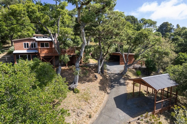 168 Vision Rd, Inverness, CA 94937 - view of yard with a wooden deck
