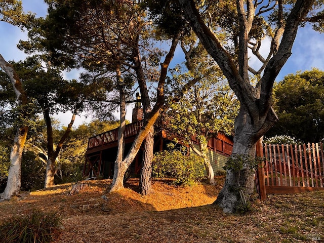 168 Vision Rd, Inverness, CA 94937 - rear view of house with a deck