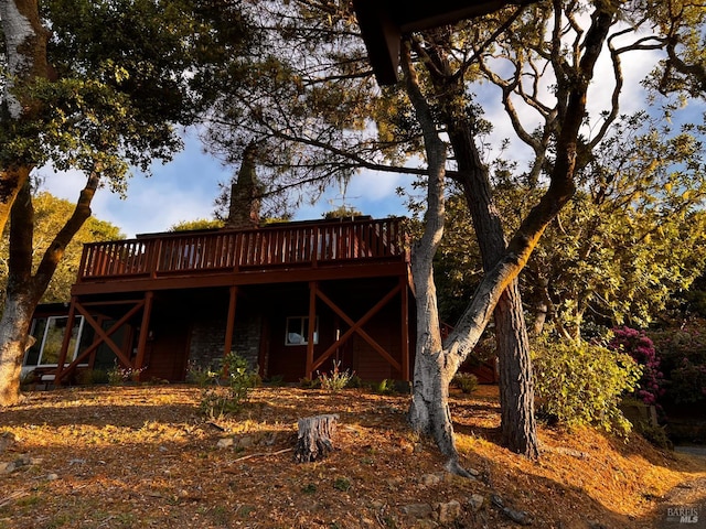 168 Vision Rd, Inverness, CA 94937 - back of house featuring a wooden deck