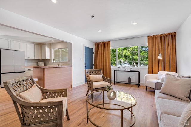 3641 Evergreen Ct, Napa, CA 94558 - living room featuring recessed lighting and light wood-style floors