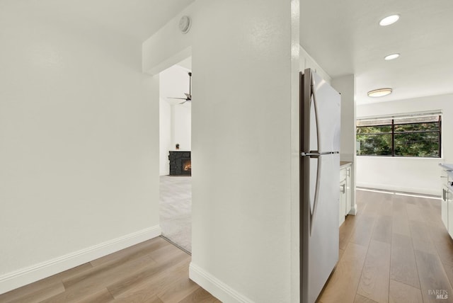 21100 Gary Dr Unit 215, Hayward, CA 94546 - hall featuring recessed lighting, light wood-style floors, and baseboards