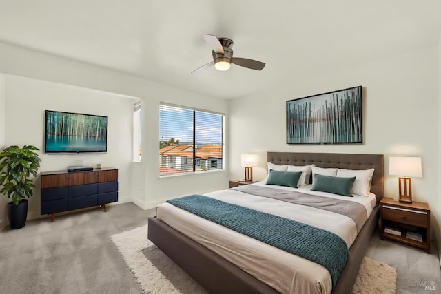 21100 Gary Dr Unit 215, Hayward, CA 94546 - carpeted bedroom featuring baseboards and a ceiling fan