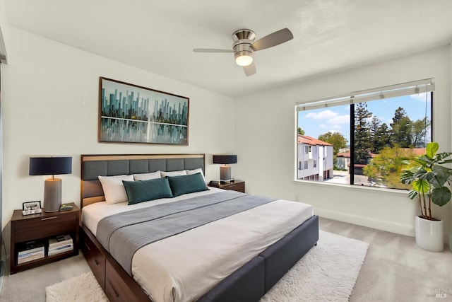 21100 Gary Dr Unit 215, Hayward, CA 94546 - carpeted bedroom with baseboards and a ceiling fan