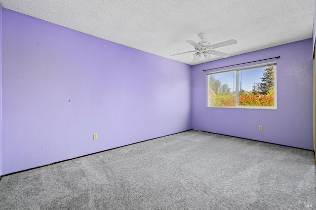 6576 Jade Ct, Rohnert Park, CA 94928 - carpeted empty room with a ceiling fan, a textured ceiling, and baseboards