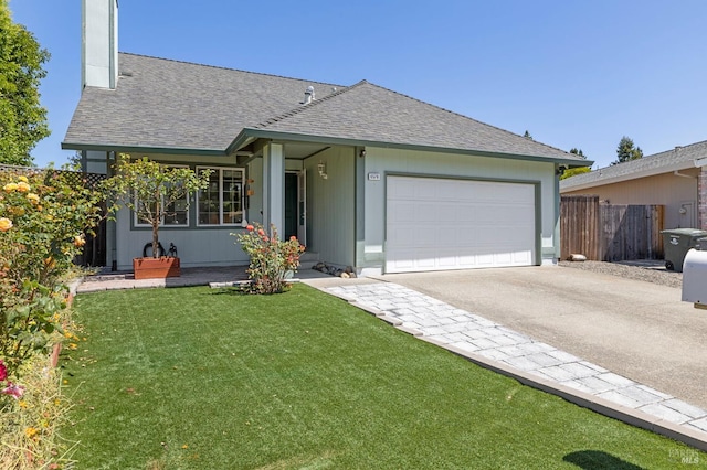 6576 Jade Ct, Rohnert Park, CA 94928 - ranch-style home with driveway, an attached garage, and a shingled roof