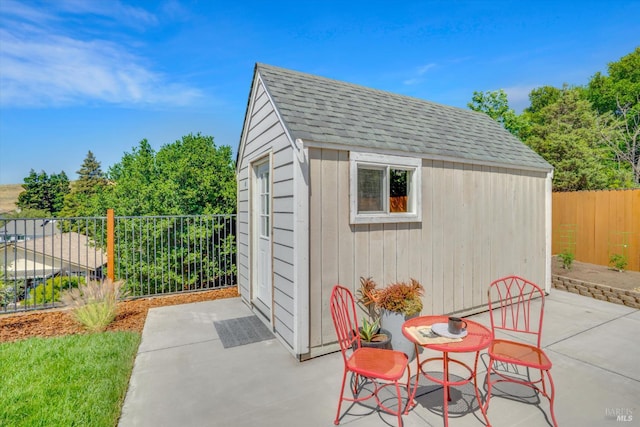 323 Larkin Ct, Benicia, CA 94510 - view of shed with a fenced backyard