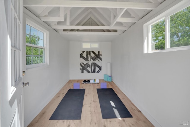 323 Larkin Ct, Benicia, CA 94510 - workout room featuring light wood-type flooring and baseboards