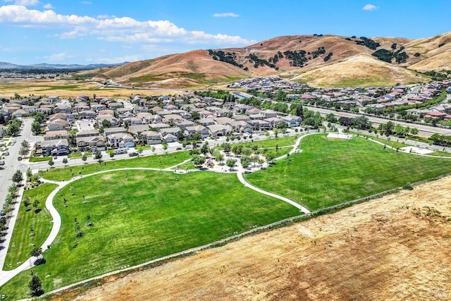 2467 Flatley Cir, Fairfield, CA 94533 - aerial overview of property's location with nearby suburban area and a mountain backdrop
