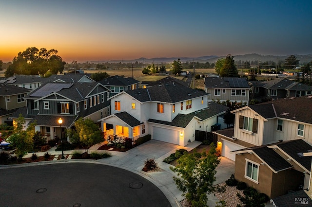 2579 Estery Ln, Santa Rosa, CA 95403 - aerial view of residential area featuring a mountainous background
