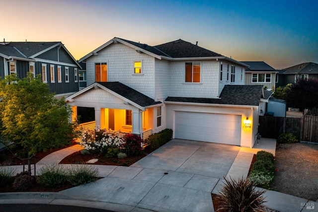 2579 Estery Ln, Santa Rosa, CA 95403 - view of front of house featuring driveway, an attached garage, and a shingled roof