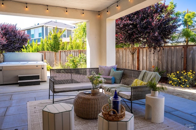 2579 Estery Ln, Santa Rosa, CA 95403 - fenced backyard with a patio and outdoor lounge area