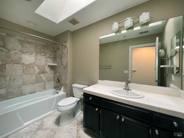 764 Mcclelland Dr, Windsor, CA 95492 - full bathroom with shower / washtub combination, vanity, and a skylight