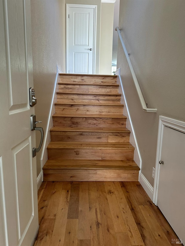 764 Mcclelland Dr, Windsor, CA 95492 - staircase featuring hardwood / wood-style flooring and baseboards