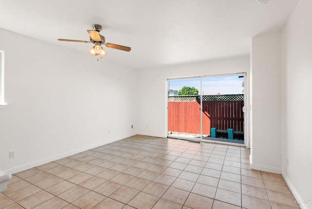 1039 Aston Cir, Santa Rosa, CA 95404 - empty room with light tile patterned floors, a ceiling fan, and baseboards