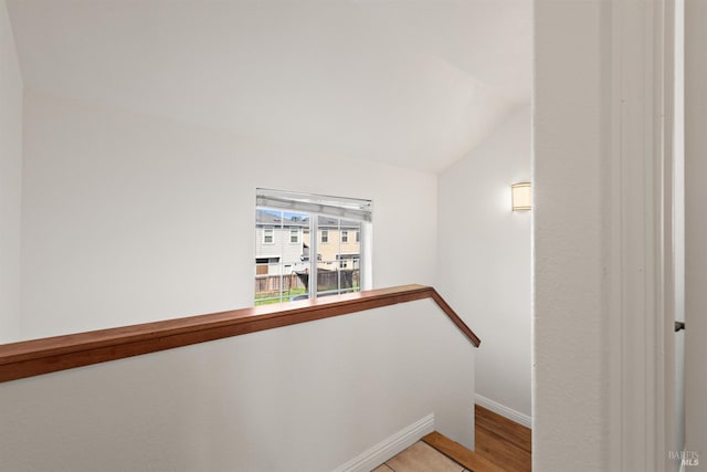 1039 Aston Cir, Santa Rosa, CA 95404 - stairway with baseboards and vaulted ceiling