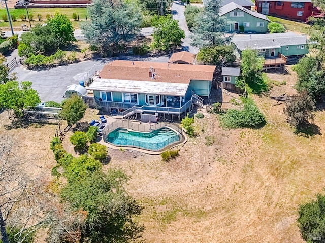 5851 Vine Hill Rd, Sebastopol, CA 95472 - aerial view of property and surrounding area featuring a pool area