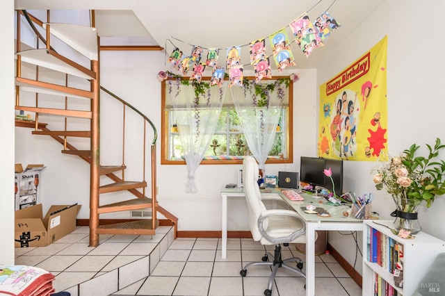 221 Tiburon Blvd, San Rafael, CA 94901 - tiled home office with baseboards