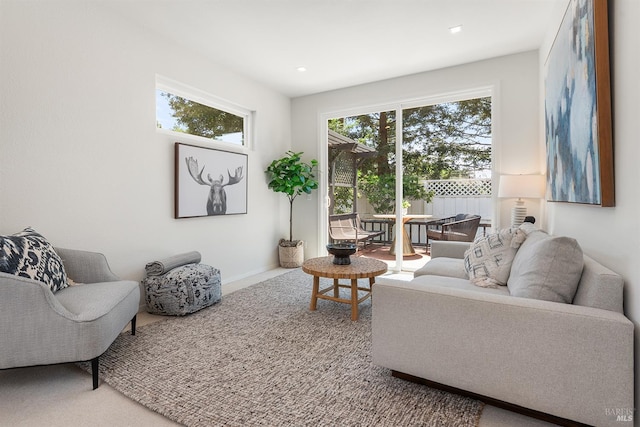 1 Courtney Ln, Mill Valley, CA 94941 - living room with carpet and baseboards