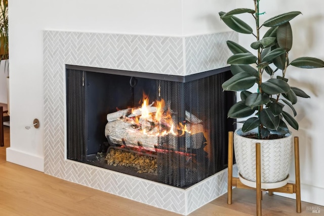 78 Marinero Cir, Tiburon, CA 94920 - detailed view of a tile fireplace and wood finished floors