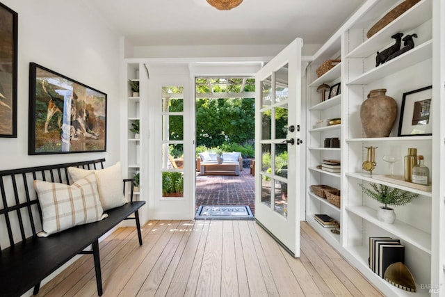 25 Winship Ave, Ross, CA 94957 - doorway to outside featuring french doors and wood-type flooring