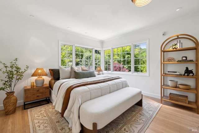 25 Winship Ave, Ross, CA 94957 - bedroom featuring multiple windows, crown molding, baseboards, and light wood finished floors