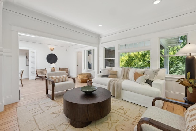 25 Winship Ave, Ross, CA 94957 - living room with light wood-type flooring and recessed lighting
