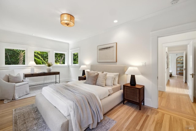 25 Winship Ave, Ross, CA 94957 - bedroom featuring ornamental molding, baseboards, and light wood finished floors