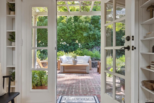 25 Winship Ave, Ross, CA 94957 - doorway featuring brick floors and healthy amount of natural light
